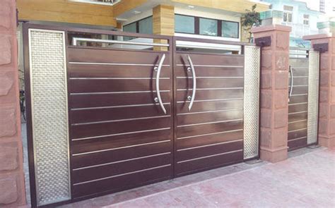 Free house design bungalow house design house front design modern house design pakistan home 10 marla house plan basement it is beautifully composed modern colonial house design with exterior finishes in off white grooves and brown plaster, use of aluminium and glass for windows. Black SS Main Gate, Raj Techno Fab Engineers Private ...