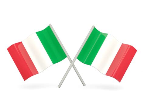 Two Wavy Flags Illustration Of Flag Of Italy