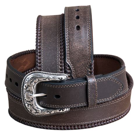G Bar D 38 15 Wide Distressed Leather Strap Laced Edge Mens Cowboy