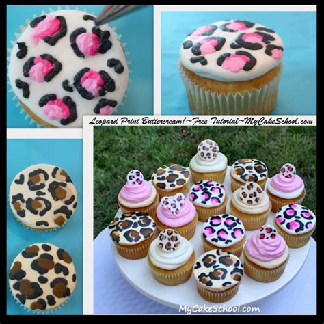 Leopard Print Cupcakes~Free Blog Tutorial! | My Cake School