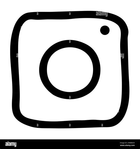 Instagram Icon In Doodle Style Stock Vector Image And Art Alamy