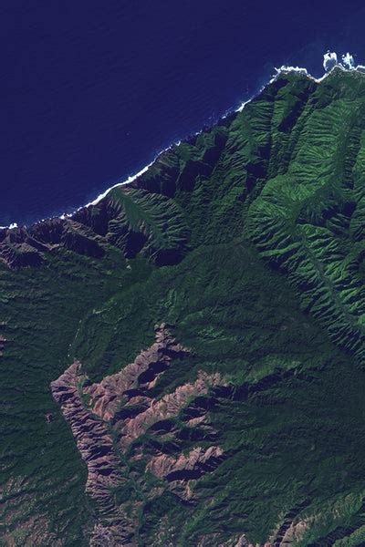 Kauai Island Hawaii Satellite Poster Map