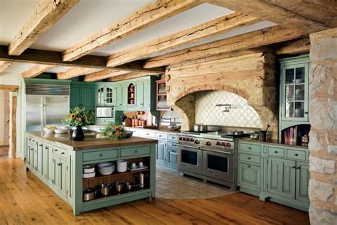 Country kitchen designs and accents. Primitive Colonial-Inspired Kitchen | French country ...