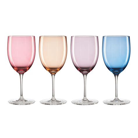 True Colors Wine Glasses Set Of 4 Oneida