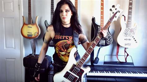 bassist becky baldwin performs playthrough of mercyful fate s doomed by the living dead video