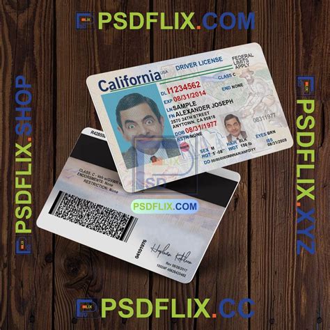California Driver License Psd Template V3 Psd Hut