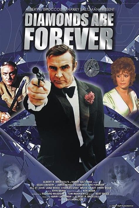 James Bond Diamonds Are Forever 1971 Poster James Bond Movie