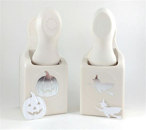 Martha Stewart Halloween Paper Punch Flying Witch On Broom And Embossed