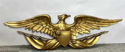vintage sexton large usa american eagle gold color cast metal wall plaque 27 49 98 picclick