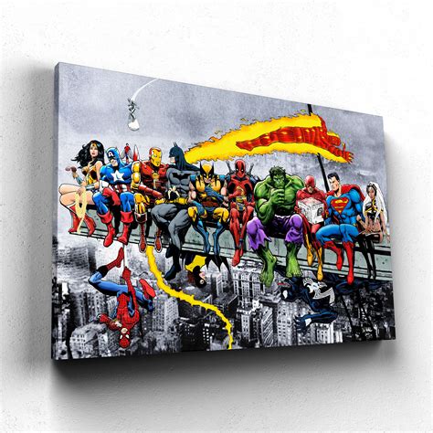 Marvel Superhero Wall Decor Marvel Wall Art Marvel Poster Etsy