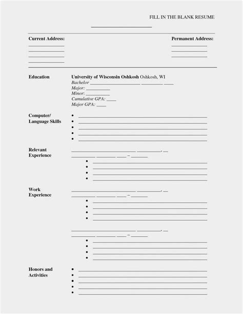 Blank Resume Templates For Microsoft Word Best Professional Templates