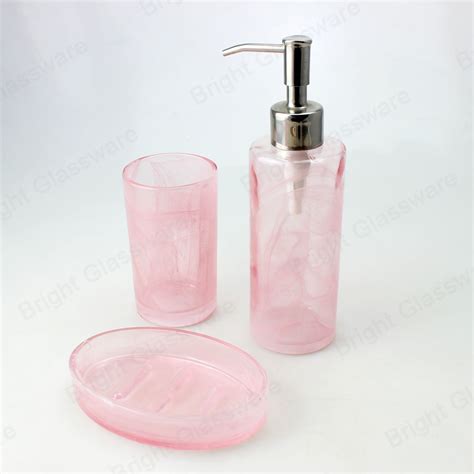 Pink Glass Bathroom Accessories Everything Bathroom