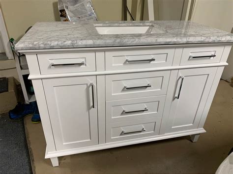 The sinks are more rectangular and set deeper, the wood that the frame. Bathroom Vanities for sale in Indianapolis, Indiana ...