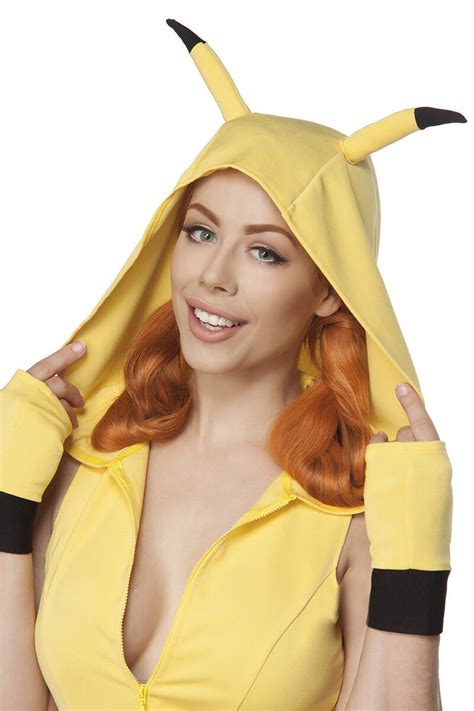 Sexy Costume Pikachu Pokemon Size Xs S M L 38 40 42 44 Jumpsuit Gloves Carnival Ebay