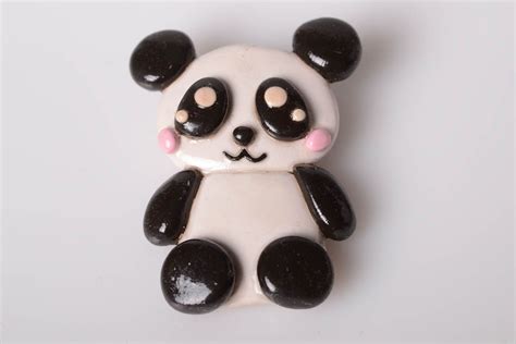 Buy Polymer Clay Brooch Handmade Jewelry Women Brooch Cute Panda Badges