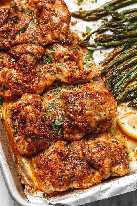 In a large skillet, heat oil over medium heat. Oven Baked Chicken Recipe with Asparagus — Eatwell101