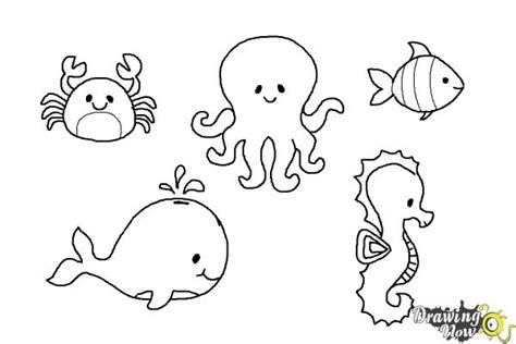 Easy Cute Sea Creatures To Draw