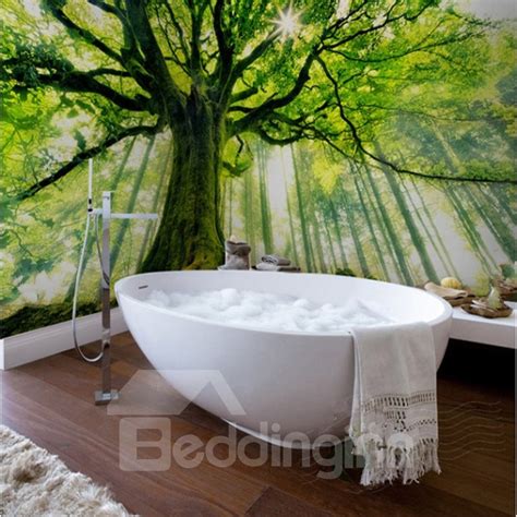 Sunlight Luxuriant Tree Pattern Design Decorative Waterproof 3d