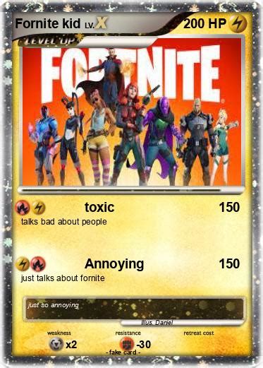 Pokémon Fornite Kid Toxic My Pokemon Card