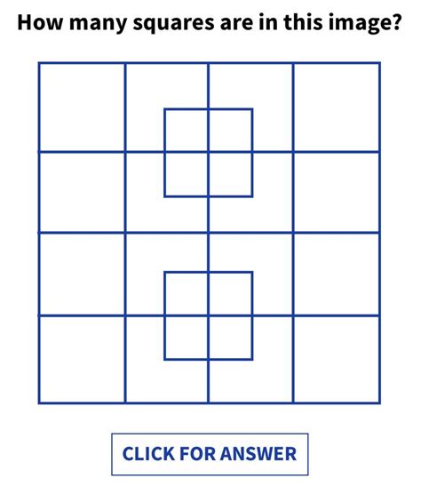 How Many Squares Fun Brain Brain Teasers Teaching Shapes