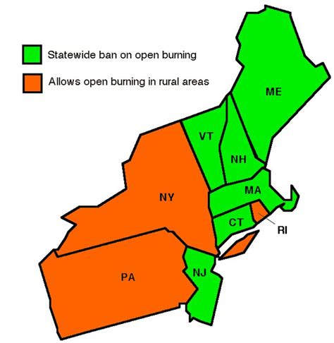 Maps Of Northeast Us States And Northeast States Current Regulations