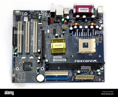 Agp And Pci Slots On A Motherboard Of Pc Stock Photo Alamy