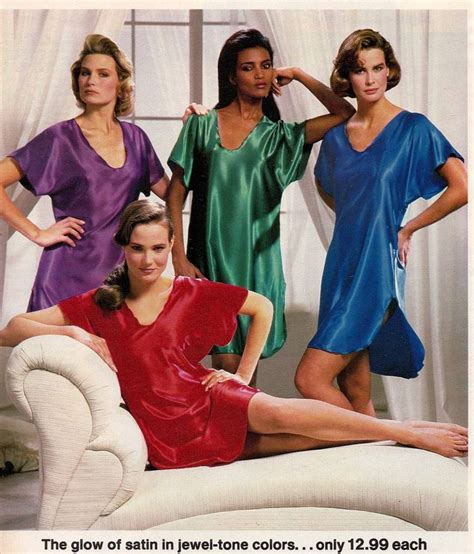 frilly nightgowns to garfield pajamas 1980s women s sleepwear catalog pages flashbak