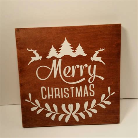 Handmade Christmas Sign Wooden Christmas Sign Hand Painted Etsy