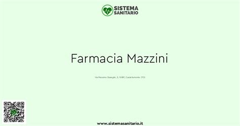 Farmacia Mazzini A Castellamonte To Sistemasanitarioit