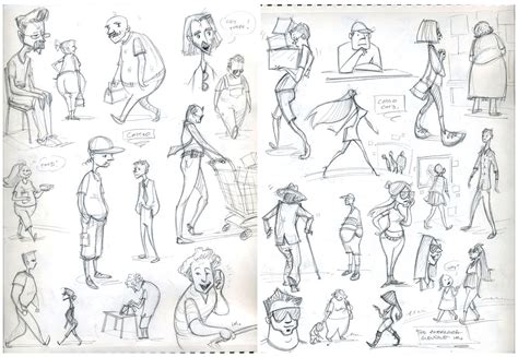 Random Tracks of Mindness: Some more people sketches...