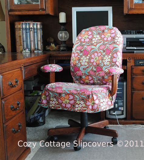 Product title1pair removable office chair armrest slipcovers cove. Cozy Cottage Slipcovers: Disco Flower Office Chair