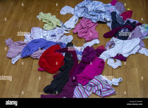 Pile Of Carelessly Scattered Clothes Stock Photo Alamy