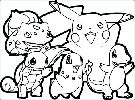 Pokemon Characters Coloring Pages At