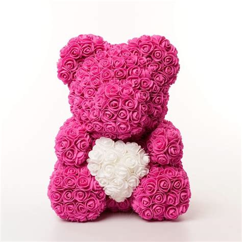 Cheap 40cm Foam Flower Pe Rose Bear Holding The Heart Bear Qixi Valentines Day T Birthday