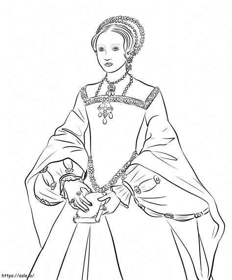 Rainha Elizabeth I Para Colorir
