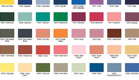 easy care interior paint color chart