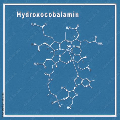 Hydroxocobalamin Vitamin B12 Structural Chemical Formula Stock