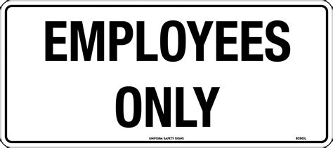 Employees Only Sign Printable