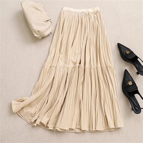 Tigena Long Velvet Skirt For Women Autumn Winter Casual Simple