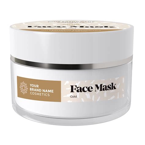 Face Mask With Gold Particles 100ml Private Label Natural Skin Care