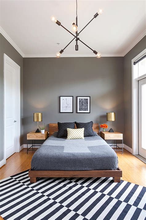 Gray Paint In Master Bedroom Creates Soothing Masculine