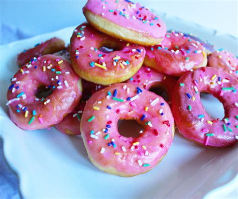 Pink Glazed Sprinkle Donuts Eye Doc Bakes