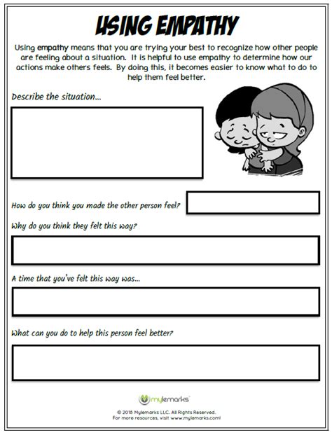 Using Empathy Worksheet Empathy Worksheets Free By Counselor Chelsey