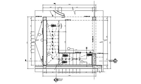 L Shaped Staircase Plan Autocad File Cadbull