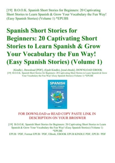 19 Read Book Spanish Short Stories For Beginners 20 Captivating