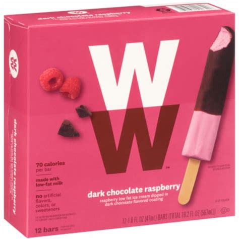 Weight Watchers Dark Chocolate Raspberry Ice Cream Bars Count Ct Frys Food Stores