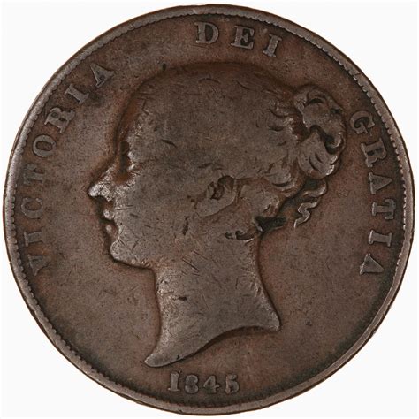 Penny 1845 Coin From United Kingdom Online Coin Club