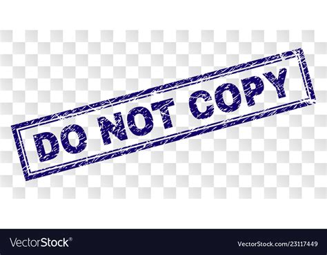 Grunge Do Not Copy Rectangle Stamp Royalty Free Vector Image