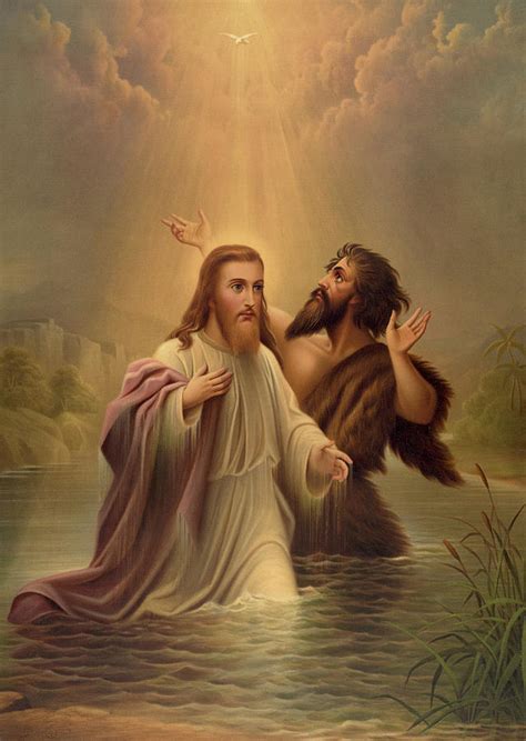 The Baptism Of Christ Painting By James Fuller Queen Fine Art America