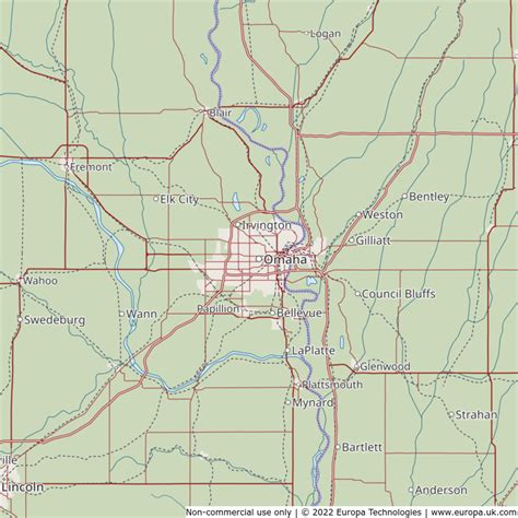 Map Of Omaha United States Global 1000 Atlas